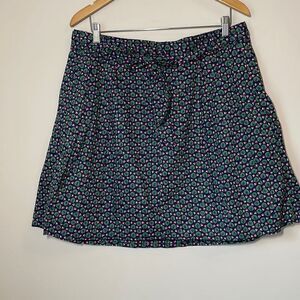 Gap Women's Floral A-Line Skirt Mini Leaf Lined Waist Tie Green Pink Blue Size 1